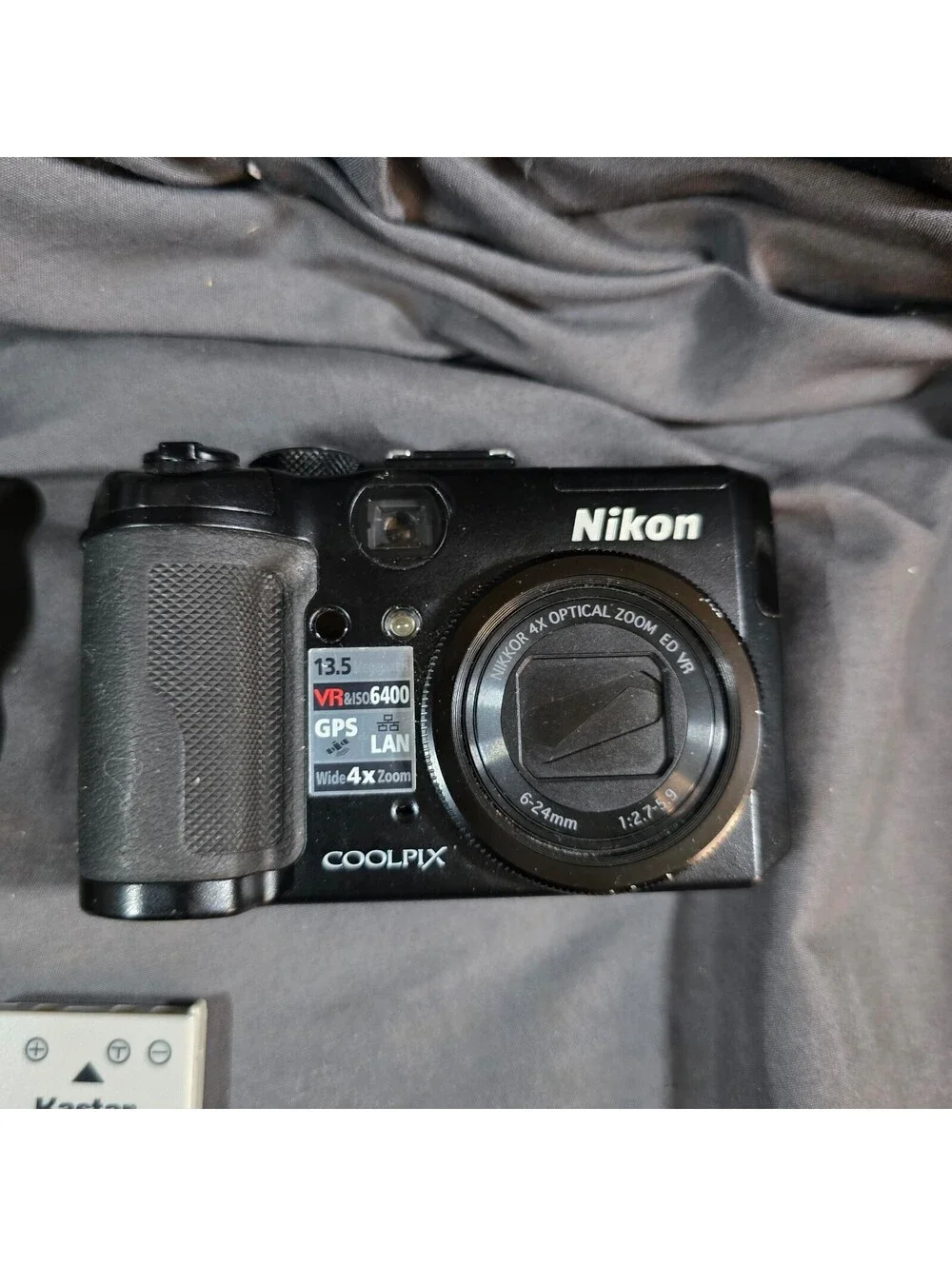 Nikon COOLPIX P6000 Compact Digital Camera Black W/ Battery Charger And Sd Card